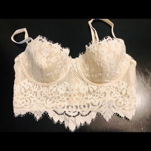 Dream Angels balconet bra in white lace